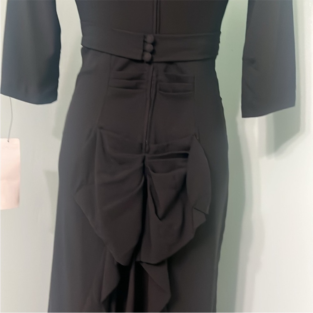 🆕 Stop Staring pinup vintage retro Elegant Black Dress with Bow Detail - Picture 8 of 13
